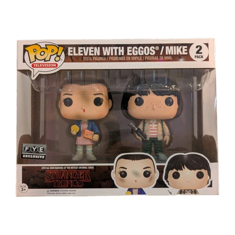 Funko Pop! Stranger Things Eleven w/ Eggos & Mike 2-Pack fye Exclusive Season 1